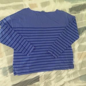 Vineyard Vines Womens Boatneck Striped Shirt Quart sleeve size large